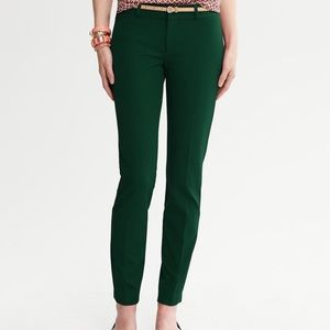 Banana Republic Sloan Skinny fit work pants in green, size 6